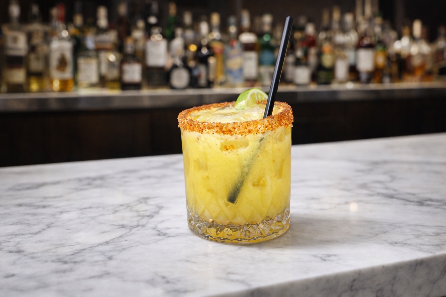 Signature cocktail served at the Blue Waters bar